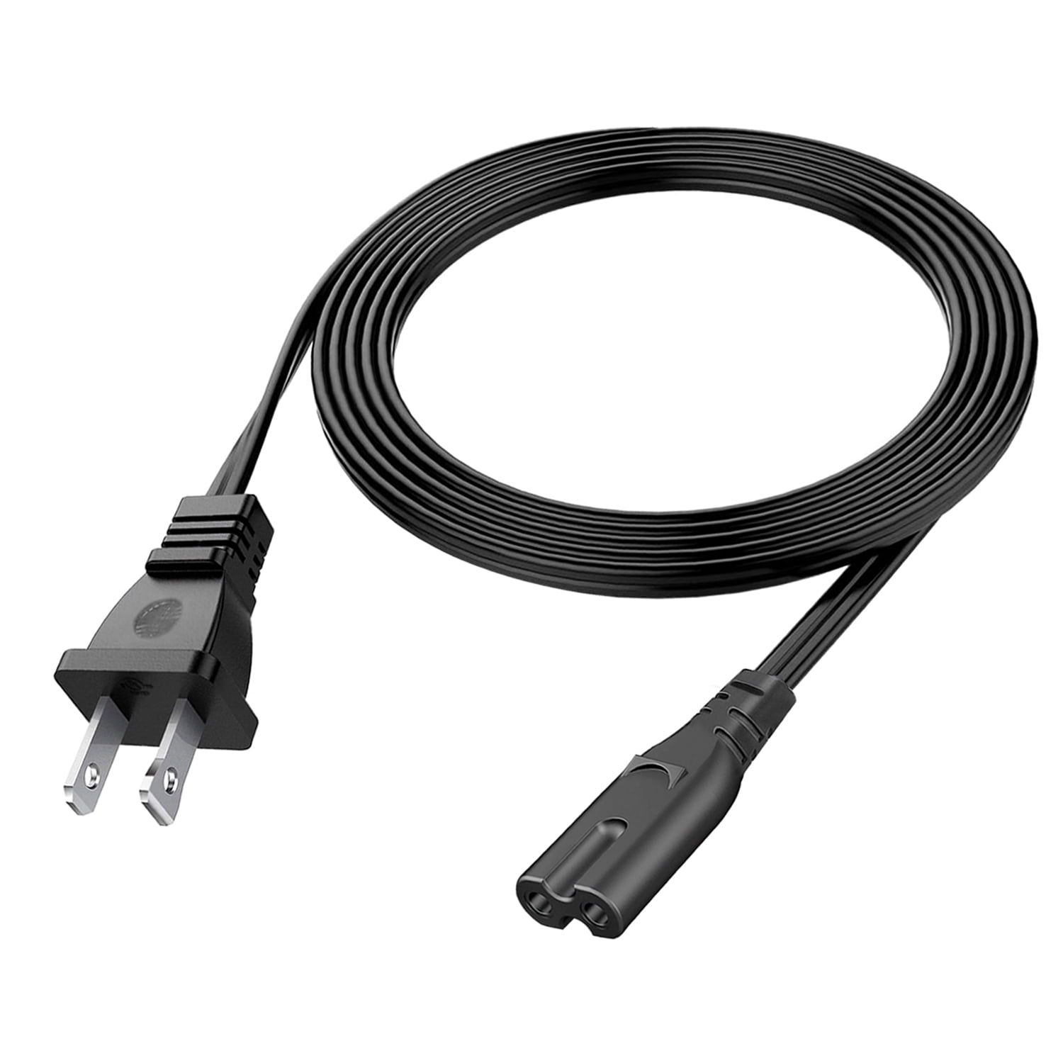 Power Cord Replacement for TCL Roku Smart LCD HD 32" 40" 42" 43" 48" 50" 55" 60" 65" Inch TV LCD HD Smart 4K Curved TV 2 Prong Power Cord AC Cable