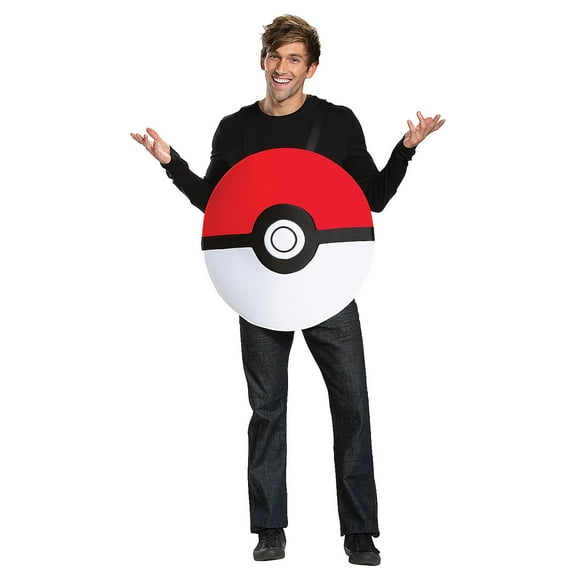 Disguise Adult Pokemon Classic Poke Ball Costume - Size One Size Fits Most