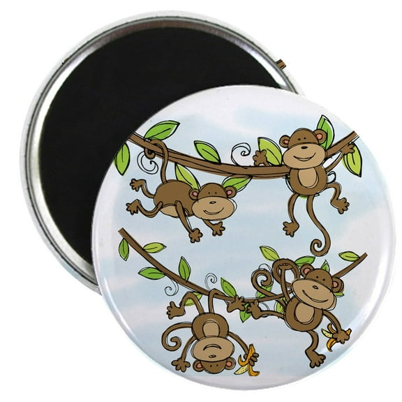 CafePress - Monkey Shine Magnet - 2.25" Round Magnet, Refrigerator Magnet, Button Magnet Style