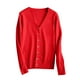 thumbnail image 4 of Suéter de cuello en V para mujer, nuevo suéter de primavera y otoño para mujer, cárdigan de punto de manga larga con cuello en V y cuello en V, cárdigan de punto de gran tamaño para mujer., 4 of 9