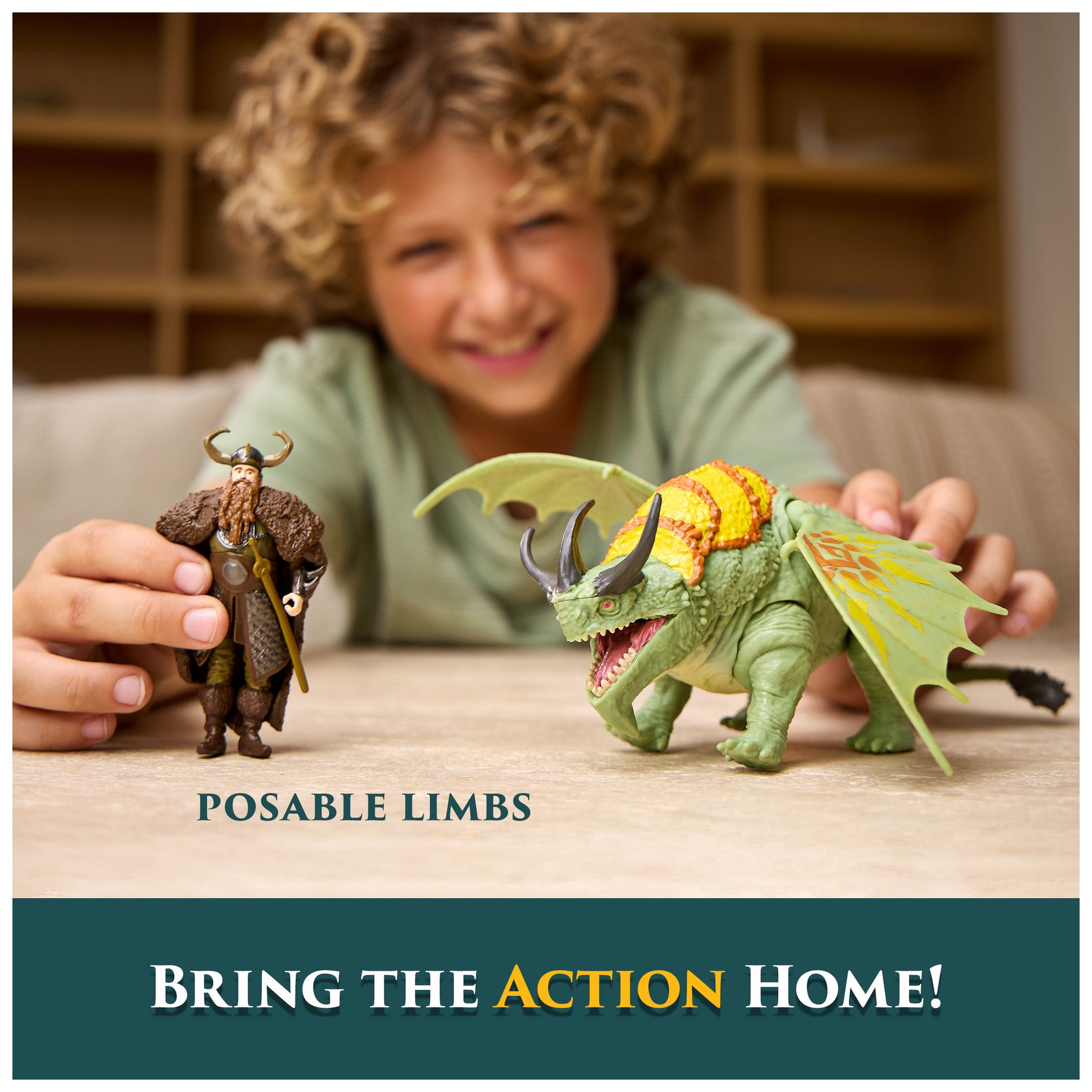 Dreamworks Dragons, How to Train Your Dragon, Rumblehorn & Stoick, Viking Duo Action Figures
