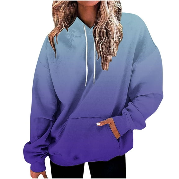 jjayotai Hoodies for Women, Casual Long Sleeve Oversized Sweatshirts Drawstring Pullover Fashion Multicolor Hoodie with Pocket