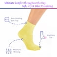 thumbnail image 2 of PureTwine Diabetic Socks for Women 4-6-8 Pair Neuropathy Ankle Socks for Ladies Super Soft Thin Bamboo Viscose Material Durable with Seamless Toe and Non-Binding Loose&nbsp;Top&nbsp;4&nbsp;Seasons, 2 of 7