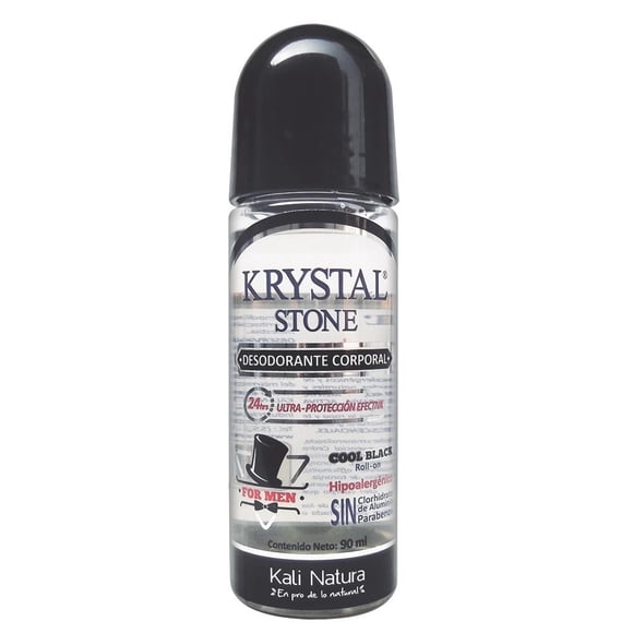 Desodorante Corporal Roll On Krystal Stone Cool Black 90 ml