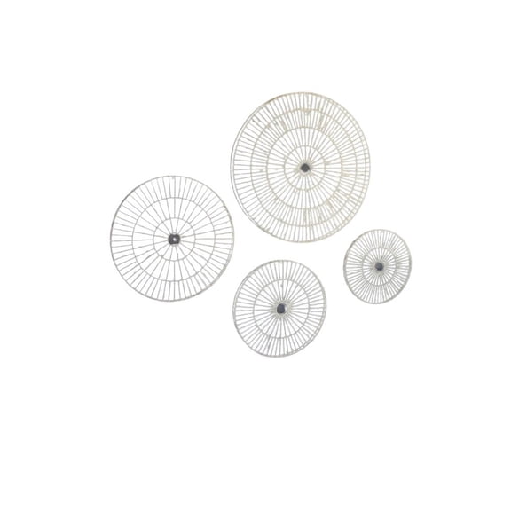 Kalalou Inc Set Of Four Hand Made Paper Discs Wall Art