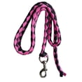 thumbnail image 1 of Cuerda para caballos con perno giratorio, práctica correa para perros, ovejas y mascotas. 25 m rosa y negro, 1 of 9
