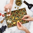 thumbnail image 5 of Rustic Cutting Board, Abstract Style Tadpole Patterns Tiling of Wavy Shapes Ornamental Art Print, Decorative Tempered Glass Cutting and Serving Board, Small Size, Brown Black, by Ambesonne, 5 of 5