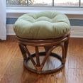 thumbnail image 2 of International Caravan Rattan Ottoman with Micro Suede Cushion, 2 of 2