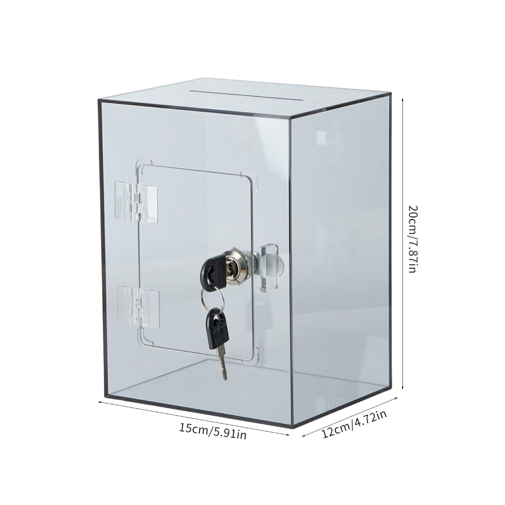 Functional Clear Money Saving Box With Lockable Key Premium Cash Storage Container Money Saving Box For Families