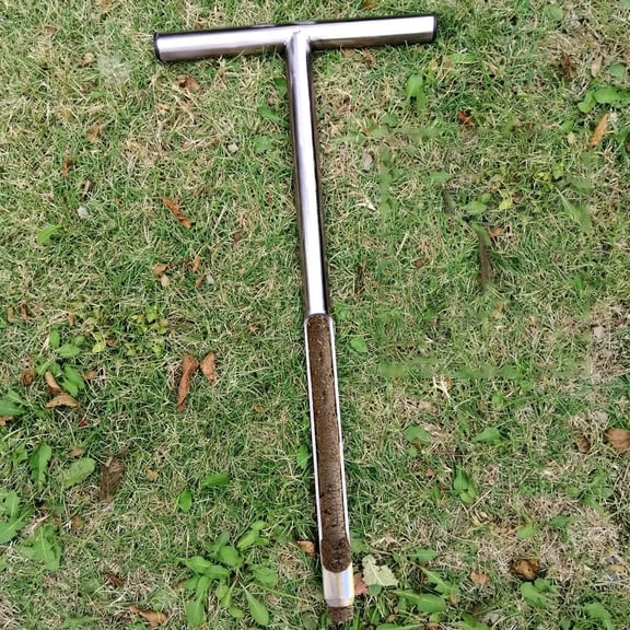 12 Inch Stainless Steel Soil Probe , T-Handle Soil Test Kit for Plant Care, Garden, Lawn, Farm