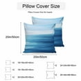 thumbnail image 3 of Waterproof Throw Pillow Covers Set of 2, 16x16 Inch Blue Coastal Wave Decorative Pillowcases Outdoor Pillow Slip Cushion Covers Set for Couch Tent Summer Nautical Oil Painting Ocean, 3 of 7