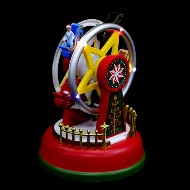 OUNONA 8 Pack Miniature Music Box Glowing Ferris Wheel Shape For Christmas Giving Creative Design