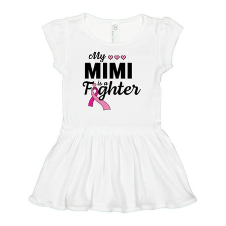 

Inktastic Breast Cancer Awareness My Mimi is a Fighter Girls Baby Dress