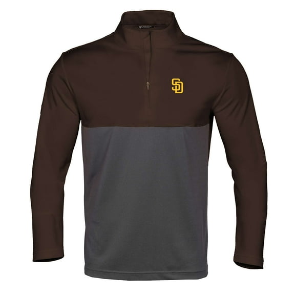 Men's Levelwear  Brown/Charcoal San Diego Padres Pursue Insignia 2.0 Quarter-Zip Pullover Top
