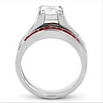 thumbnail image 3 of Red Womens Ring Silver Stainless Steel Anillo Rojo Plata Para Mujer Acero Inoxidable, 3 of 4