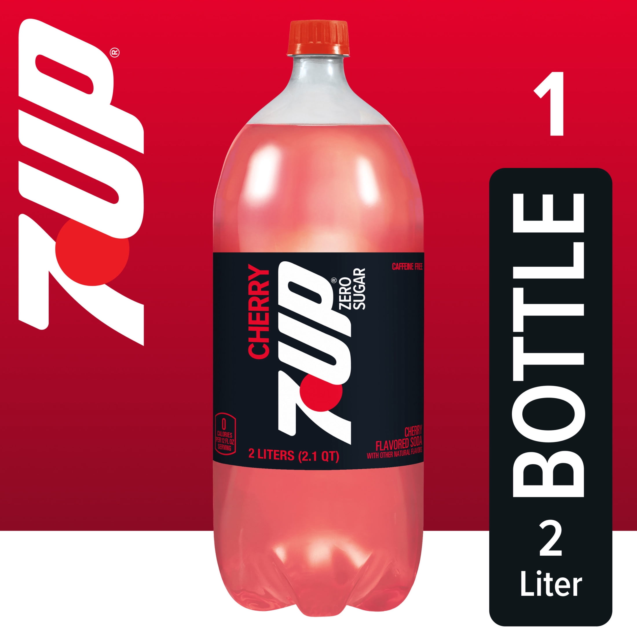 Healthy 7UP Diet Drink, Caffeine-Free, Zero Sugar, Cherry Flavored