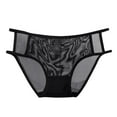 thumbnail image 1 of Braguitas sexy de encaje negro de cintura alta para mujer - Braguitas de talla grande - Poliéster/spandex - Cobertura total - M-XL, 1 of 4