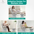 thumbnail image 4 of Brisbane Nursery Glider & Ottoman Sets, Glider Recliner Nursery Rocking Chair, Nursery Glider Rocker with Ottoman, Reclining Gliders & Chairs for Breastfeeding, Reading, Napping -Light Gray/Light Gray, 4 of 19