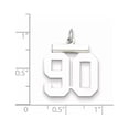 thumbnail image 2 of Sterling/Silver Rhodium-plated Polished Number 90 Charm Q-QMS90, 2 of 2