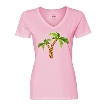 Inktastic Palm Trees Women's V-Neck T-Shirt