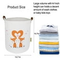 thumbnail image 2 of Howarmer Large Canvas Laundry Hamper, 2 Foxes, 2 of 8