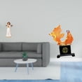 thumbnail image 2 of Figura de resina de ángel querubín sosteniendo una paloma y una carpa moderna, adorno para escritorio, sala de estar, dormitorio, oficina, decoración, 2 of 8
