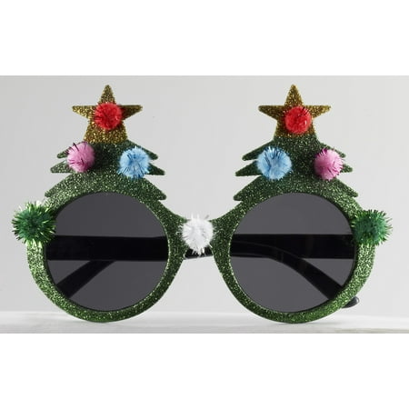 Glitter Christmas Tree Sunglasses Ugly Sweater Party Glasses Xmas Holiday