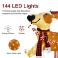 thumbnail image 6 of 4' Pre-Lit Outdoor Puppy Christmas Holiday Decor with 144 Warm White Twinkling LED Lights, 6 of 6