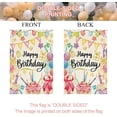 thumbnail image 5 of Happy Birthday House Flag 28 x 40 Inch Double Sided Burlap Spring Summer Colorful Party Decor Balloons Candles Cupcakes Festive Large Yard Flag Holiday Seasonal Outdoor Outside Decoration, 5 of 6