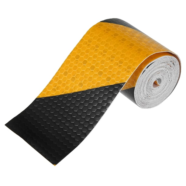 1uds Coches Reflectante Seguridad Cinta Adhesivo Señales Exterior Negro Amarillo