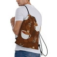 thumbnail image 3 of Bingfone Sloths Need More Coffee Drawstrings Backpacks Bags For Men Women Gym Drawstrings Bag, 3 of 9