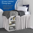 thumbnail image 7 of HNB Store Microfiber TwinXL 32" inch Drop Length Ruffled Dorm Bedskirt Made | Light Gray, 7 of 7