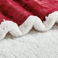 thumbnail image 4 of Sherpa Throw Blanket Super Soft Flannel Reversible Ultra Plush Fleece TV Blanket Wine 60x80, 4 of 7