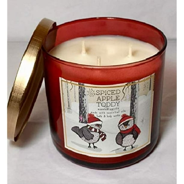 White Barn Bath and Body Works Spiced Apple Toddy Scented Candle 3 Wick