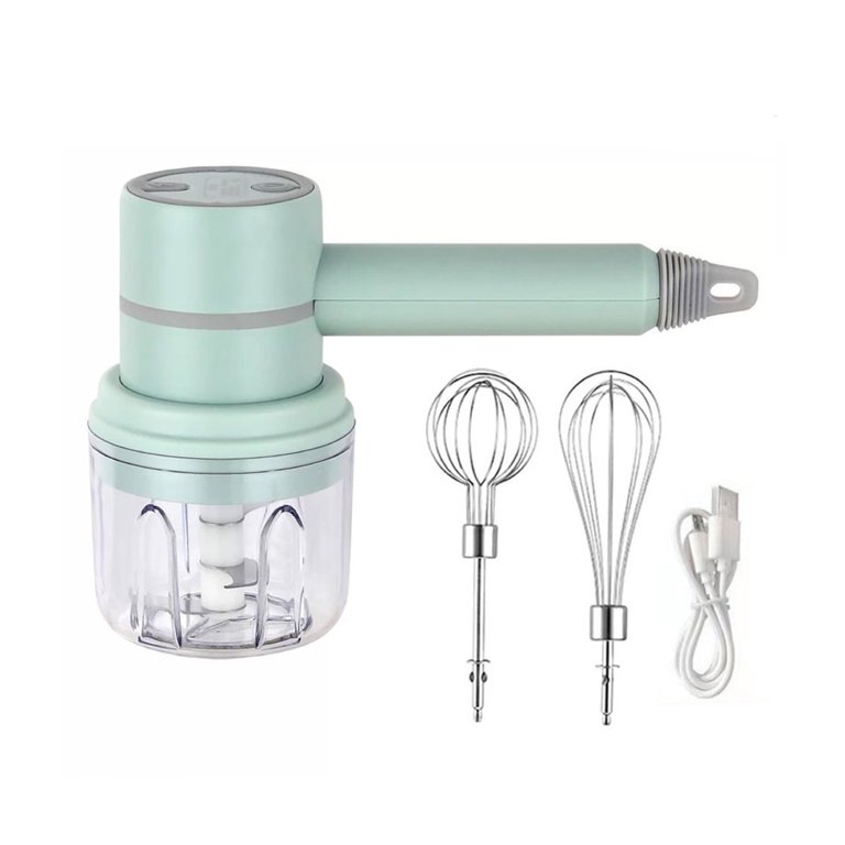 Toma Wireless Electric Food Mixer with Handle Hand Blender Detachable 3  Modes Adjustable Waterproof Egg Beater Kitchen Baking Gadgets Green 