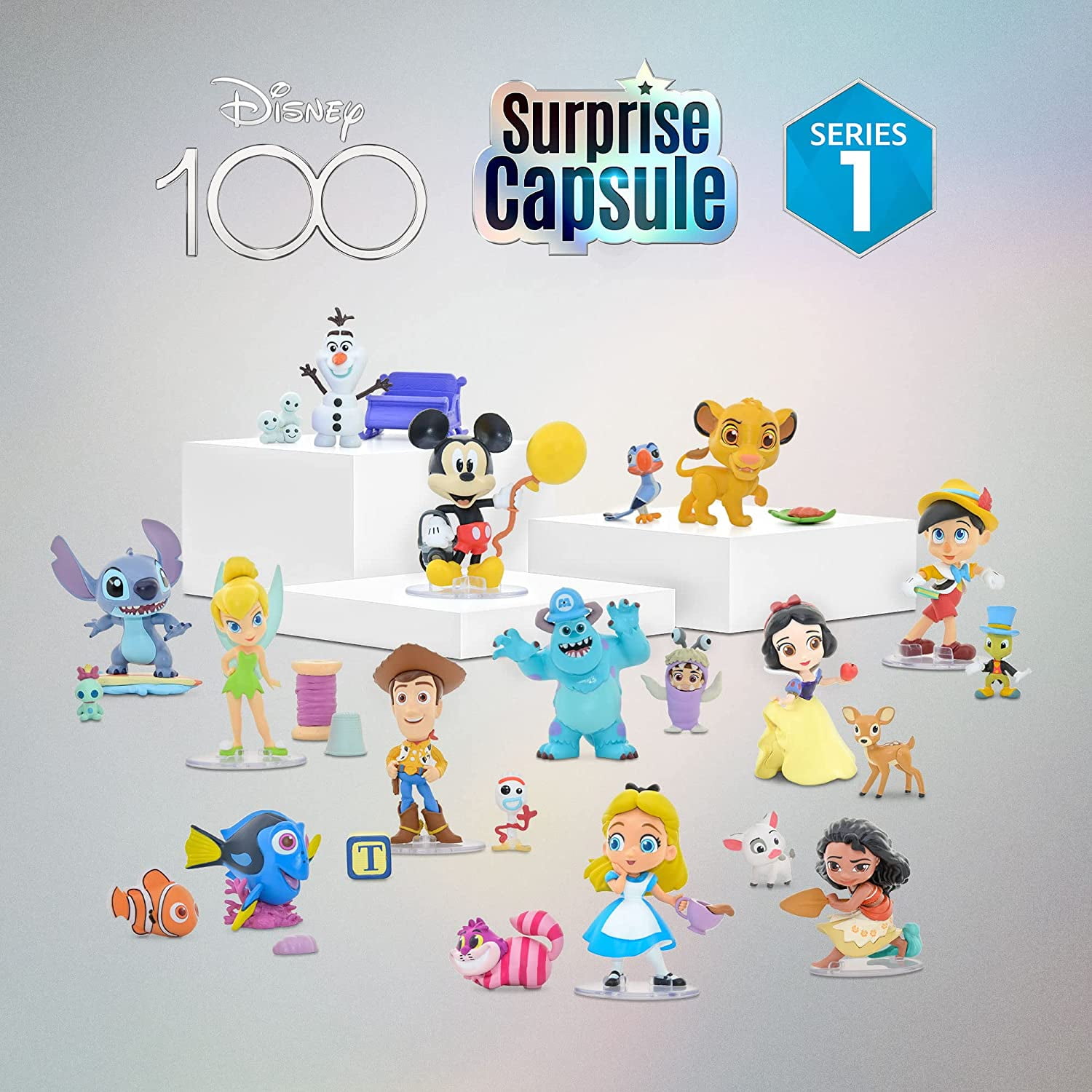 YuMe Official Disney 100 Surprise Mystery Capsules Blind Box with Rare  Disney and Pixar Figurines 2-Pack, Series 1