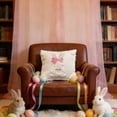 thumbnail image 7 of Under $5 Easter Embroidered Throw Pillow Covers 18x18" Easter Decorative Pillow Cases Easter Bunny Decorations Rabbit Pattern Sofa Couch Cushions for Happy Easter Spring Decor, 7 of 7