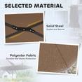 thumbnail image 6 of Outsunny Double-Sided Sun Umbrella, Outdoor Garden Parasol, Patio Sun Shade with LED Solar Light, Coffee, 6 of 9
