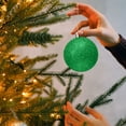 thumbnail image 4 of Adornos navideños de 15 cm (6 pulgadas) - Bolas de purpurina irrompibles para árbol/corona, paquete a granel de bolas colgantes de plástico, decoración navideña para fiestas y hogar (verde), 4 of 4