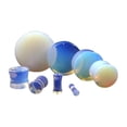 thumbnail image 2 of Opal Stone Organic Double-Sided Flare Gauges/Plugs/Tunnels 1g (7mm) 2 Piece (1 Pair) (B/4/3/31), 2 of 6