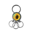 thumbnail image 1 of Girasol de Rusia Llavero de metal de acero inoxidable Llavero Anillo de cadena Llavero, 1 of 3