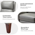 thumbnail image 6 of Leather Recliner Chair with Adjustable Backrest & Footrest, Push Back Sofa Chair for Bedroom, Dove, 6 of 10