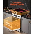 thumbnail image 2 of KFFKFF 30-Inch Electric Range Oven, 4.8 Cu. Ft. Freestanding Stainless Steel Stove, Features 5 Burners, Timer, Self-Cleaning, Air Fry Function, Adjustable Racks, Silver (No power cord), 2 of 9