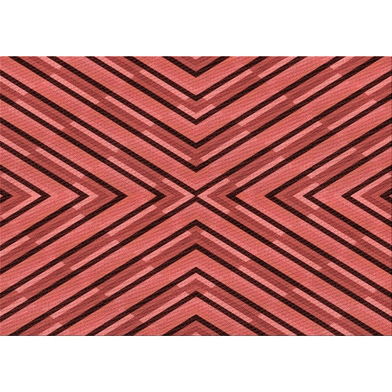 Ahgly Company Machine Washable Indoor Rectangle Transitional Tomato Red Area Rugs, 2' x 3'