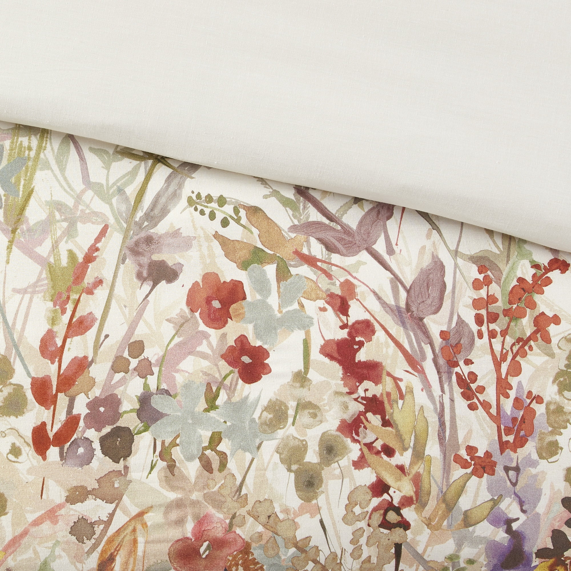 Home Essence Julia 3 Piece Cotton Printed Duvet Cover Set, King/Cal King, Multi