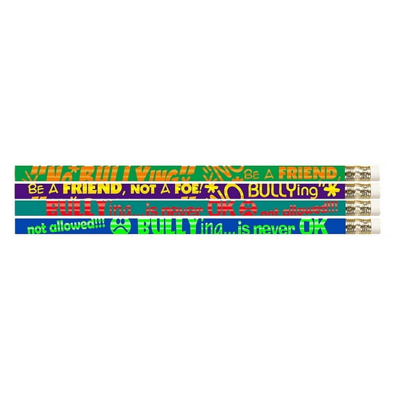 Musgrave Pencil Company No Bullying Motivational Pencils, 12 Per Pack, 12 Packs