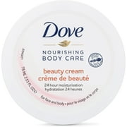 Dove Nourishing Body Care Face, Hand and Body Beauty Cream for Normal to Dry Skin Lotion for Women with 24 Hour Moisturization, 2.53 FL OZ  (Pack of 6)