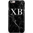 thumbnail image 1 of Personalised Black Marble Initials iPhone 6/6s Case,iPhone 13 Pro, 1 of 4