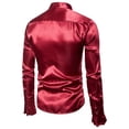 thumbnail image 6 of Performance Design Men's Standing Casual Fashion Long Sleeve Shirt Red M, 6 of 8