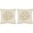 thumbnail image 2 of SAFAVIEH Palmer Seashell Pillow, 18" x 18", Cream, Set of 2, 2 of 4